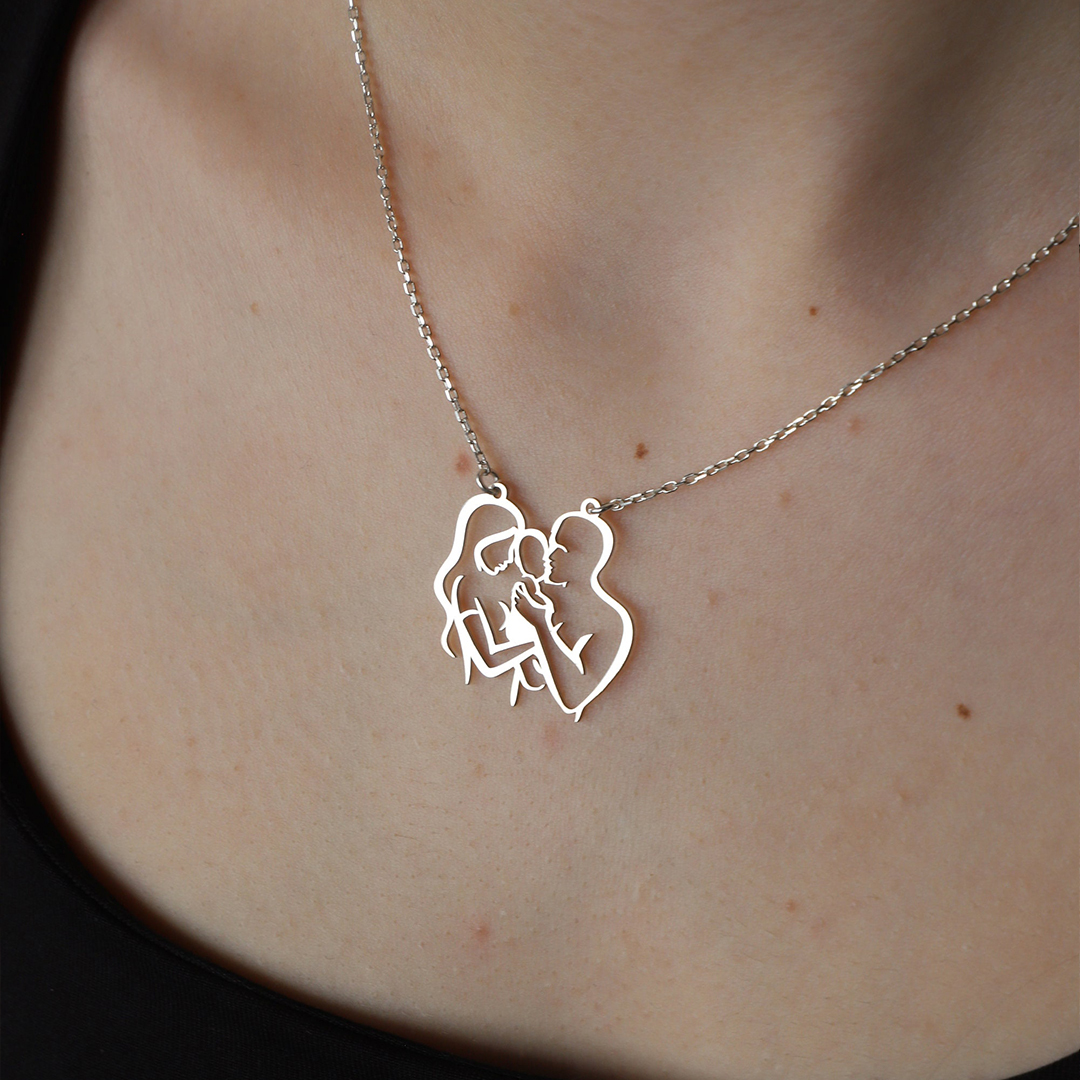 Never Apart Connection Family Necklace