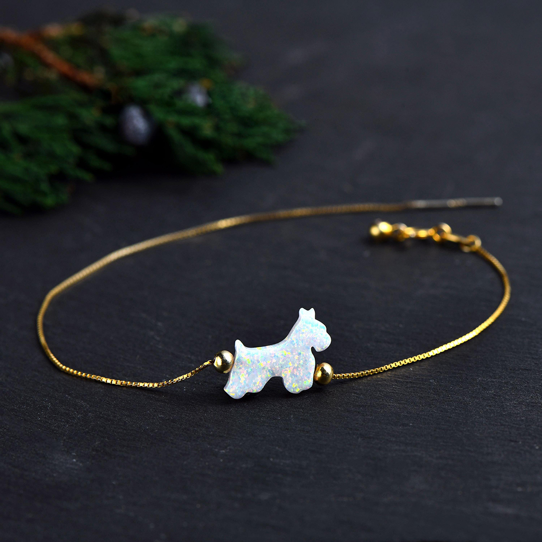 A Spark Of Joy Remembered Fire Opal Dog Bracelet