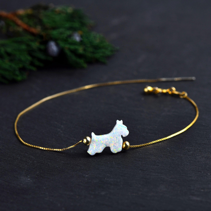 A Spark Of Joy Remembered Fire Opal Dog Bracelet