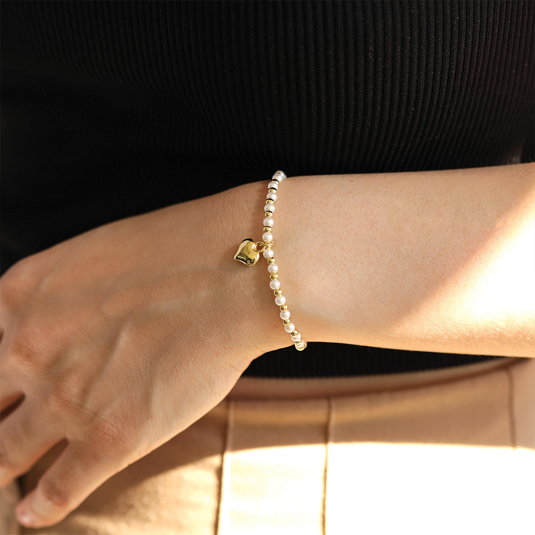 To Me From Me Stretch Beaded Bracelet