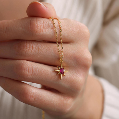 North Star Pave Pendant Necklace