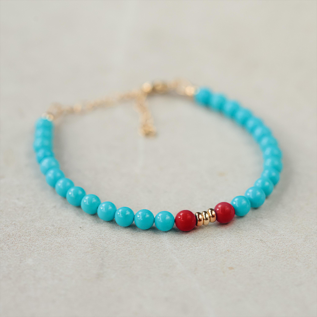 Diabetes Awareness Genuine Turquoise Bracelet