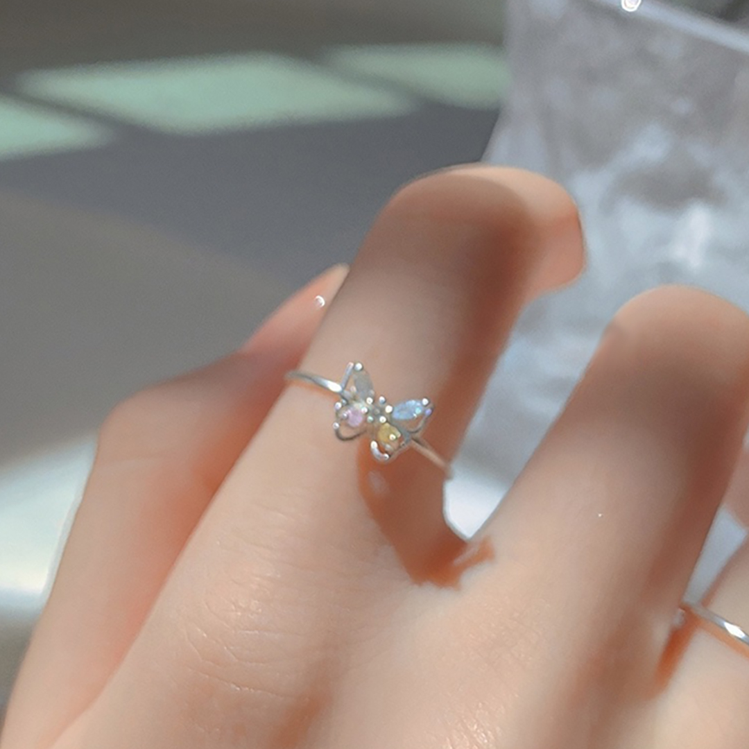 Choosing Peace Choosing Me Colorful Butterfly Ring