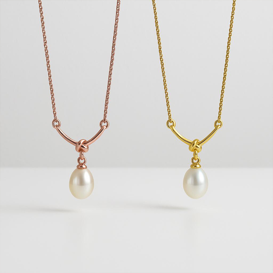 Angel’s Knot Pearl Forecer Necklace