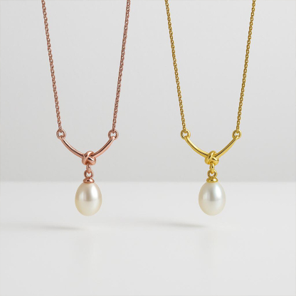 Angel’s Knot Pearl Forecer Necklace