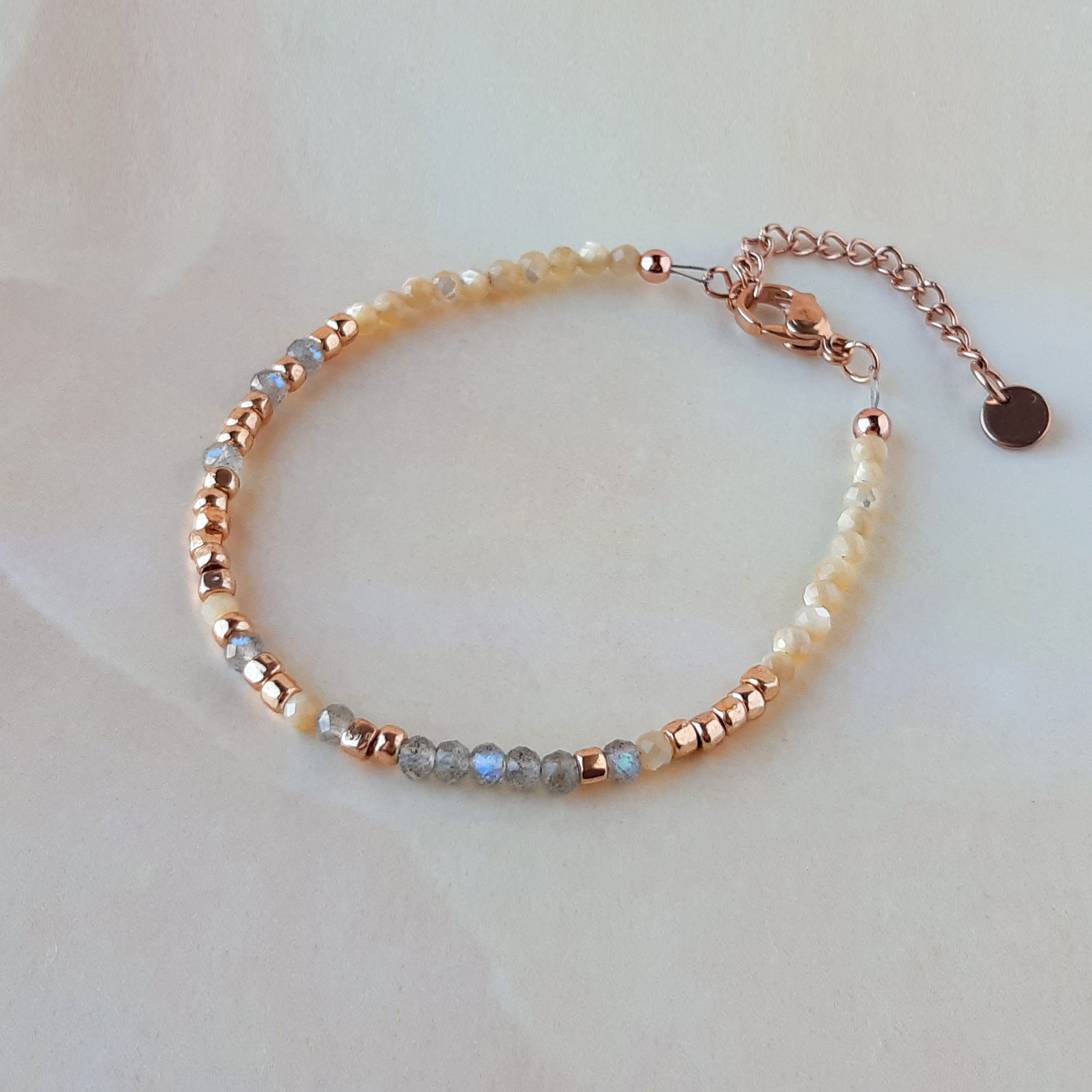 Mama To An Angel Morse Code Gemstone Bracelet