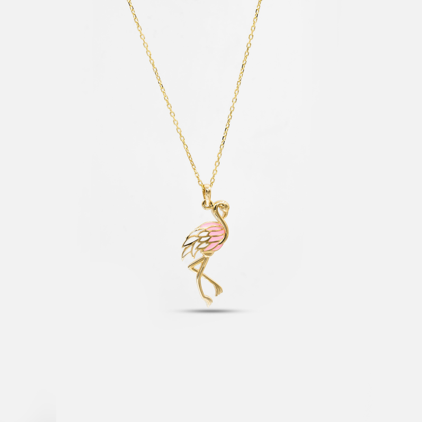 I Am Enough To Defeat Cancer Pink Flamingo Necklace