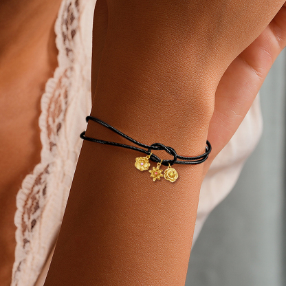1-12 Birth Flowers Knot Bracelet