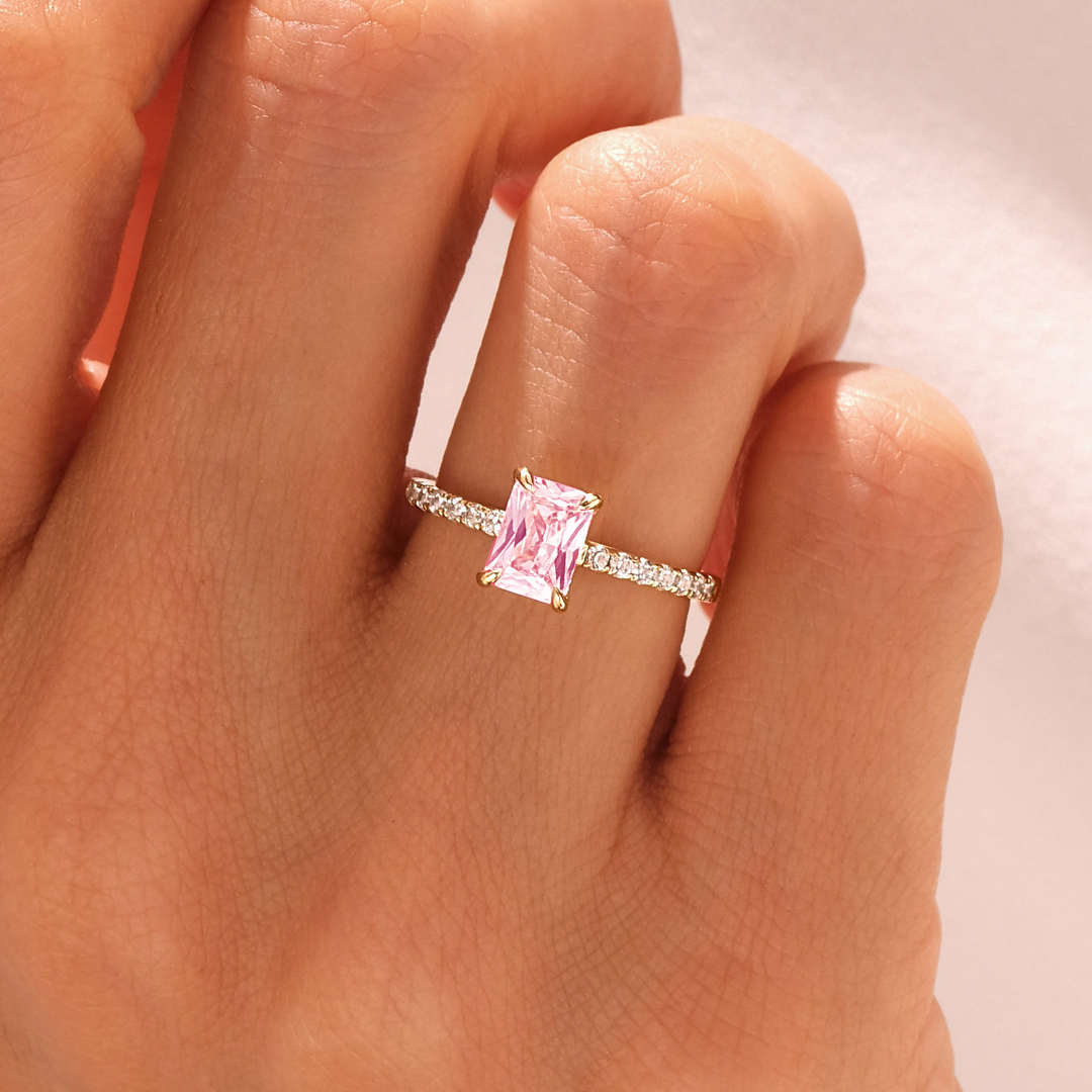 Breast Cancer Courage I Am Enough 1ct Ring
