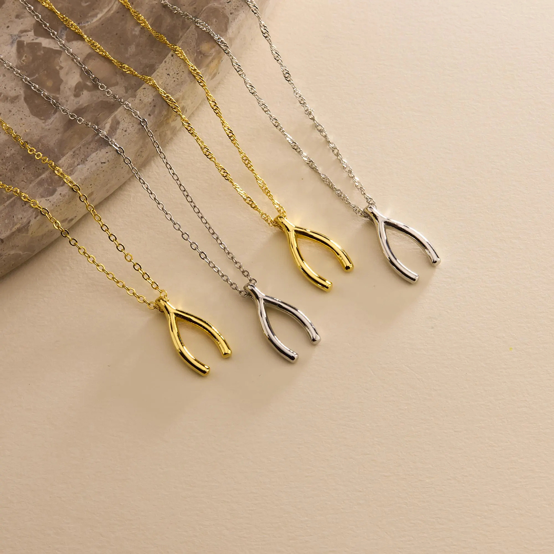 Tiny Wishbone Necklace