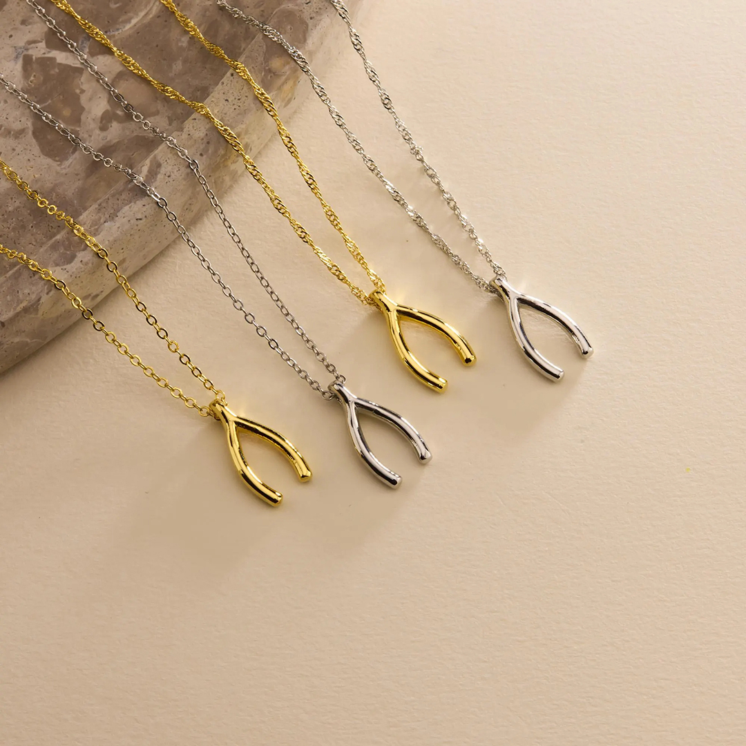 Tiny Wishbone Necklace