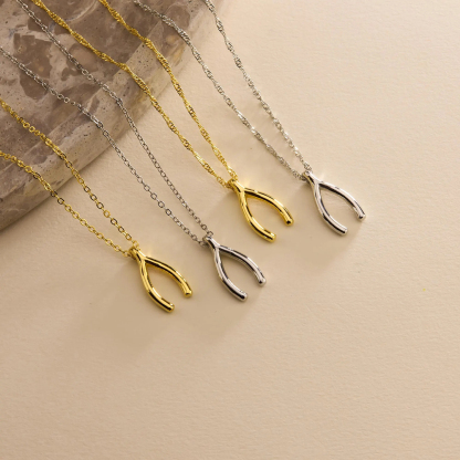 Tiny Wishbone Necklace