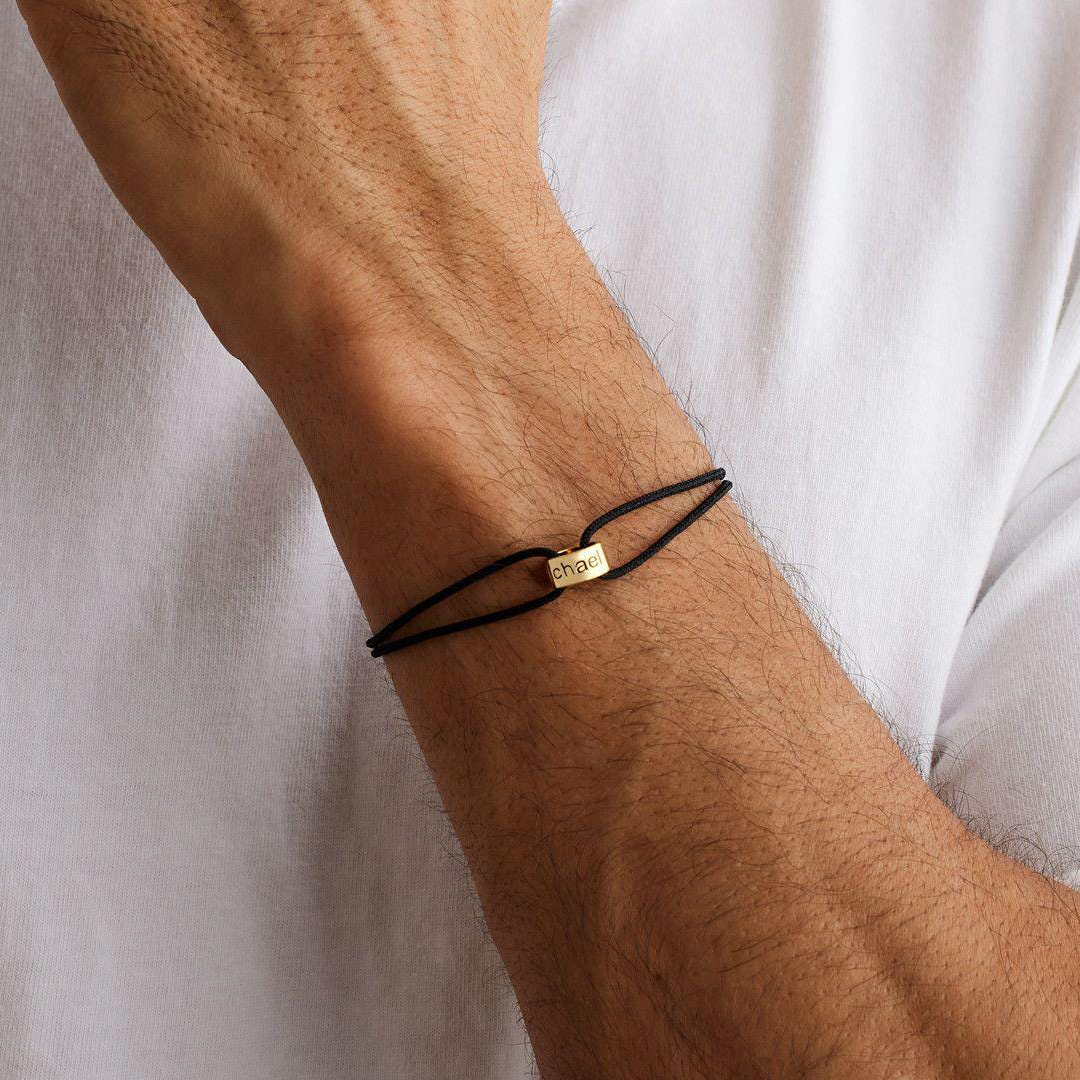 Personalized Mens 1-6 Rings Interlocking Bracelet