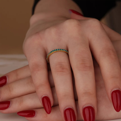 Teal Diamond Ovarian Cancer Ring