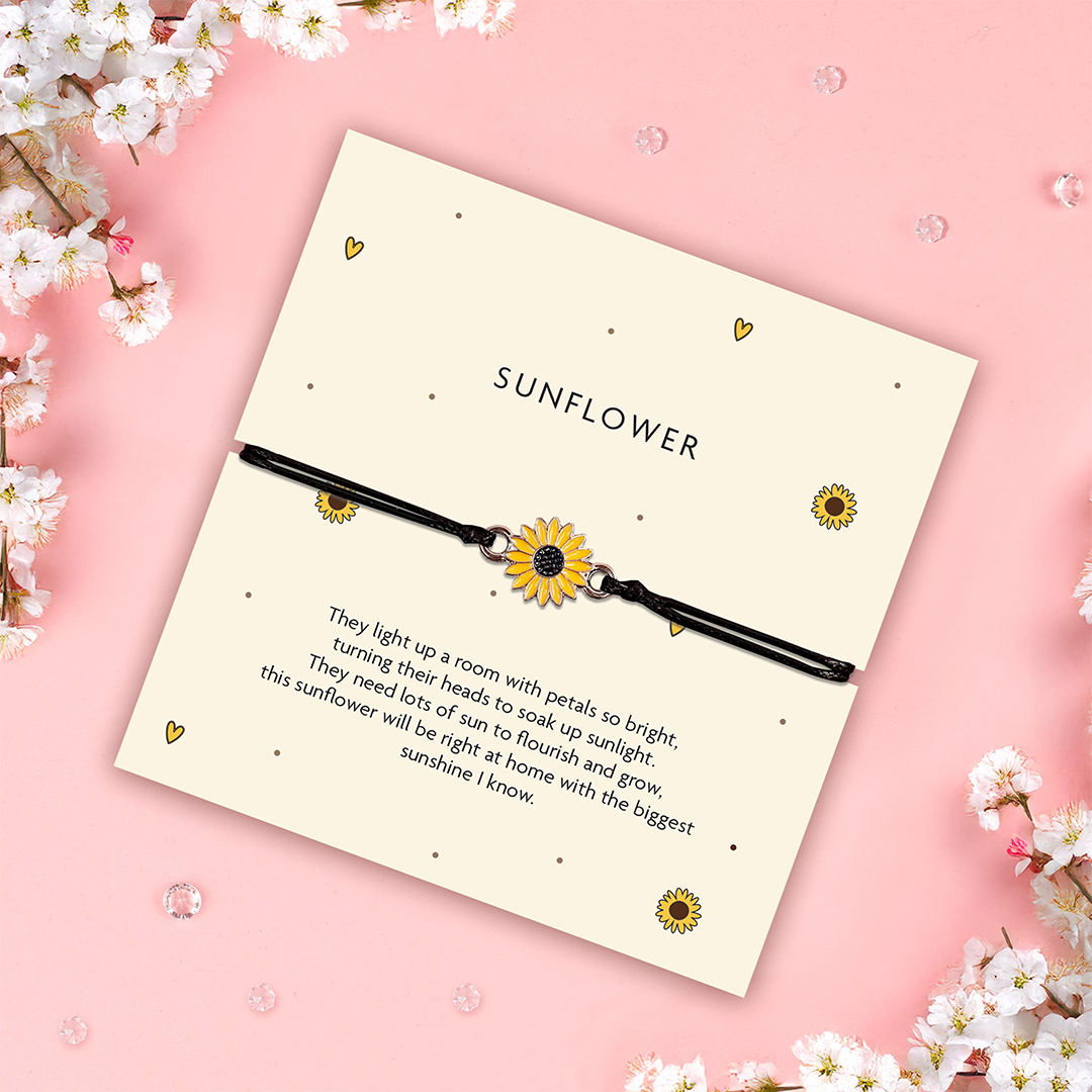 Friendship Sunshine Sunflower Bracelet