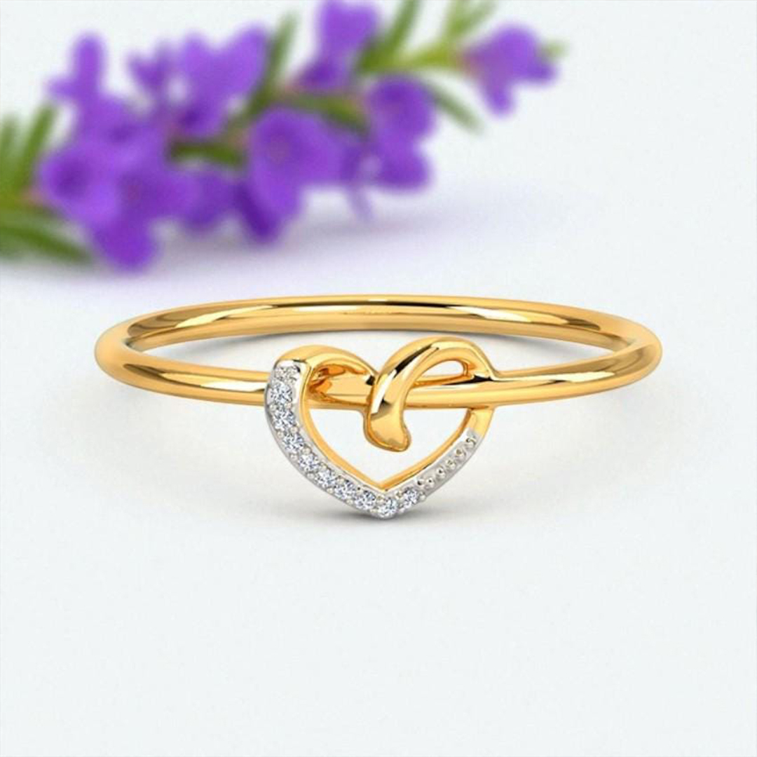 Angel’s Knot Diamond Heart Ring