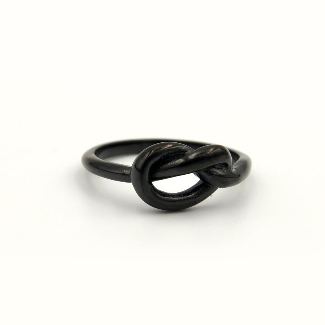 Black Love Infinity Knot Ring