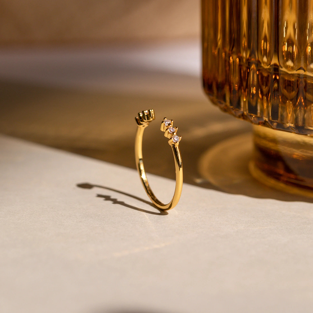 Self Love Reminder Dainty Open Diamond Ring