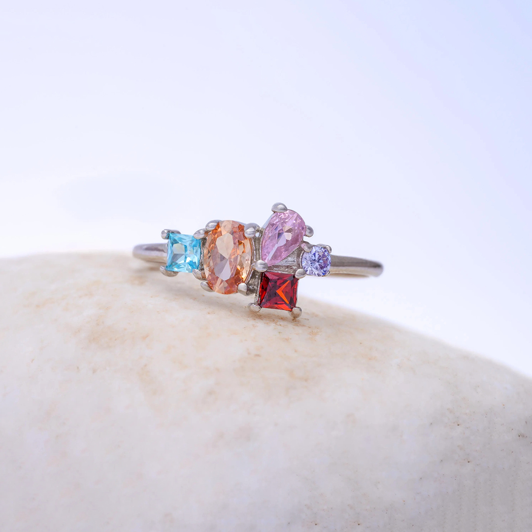 Mama’s Valentines Multi-Cut Gemstone Family Ring