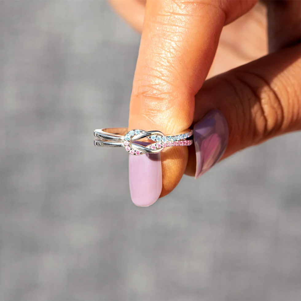 Mama Of An Angel Knot Ring