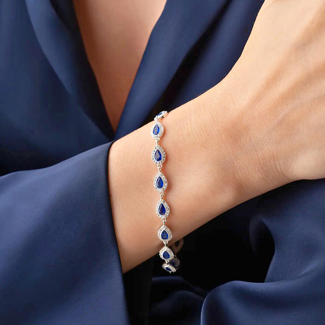 Colorectal Cancer Awareness Blue Tennis Bracelet