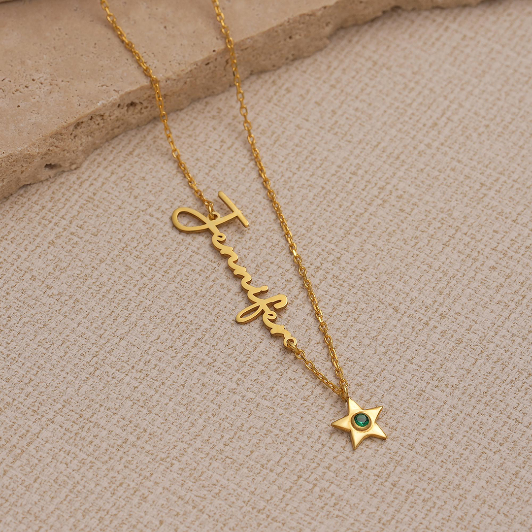 Autism Awareness Personalized Stone And Name Necklace