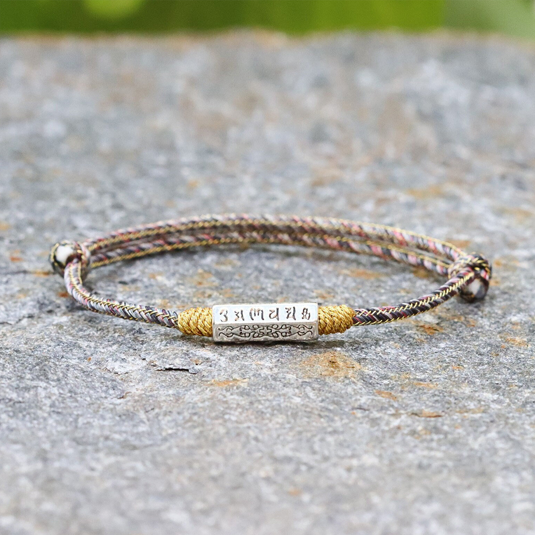 Handmade Tibetan Braided Bracelet – Lucky Knot Charm for Protection & Spiritual Growth