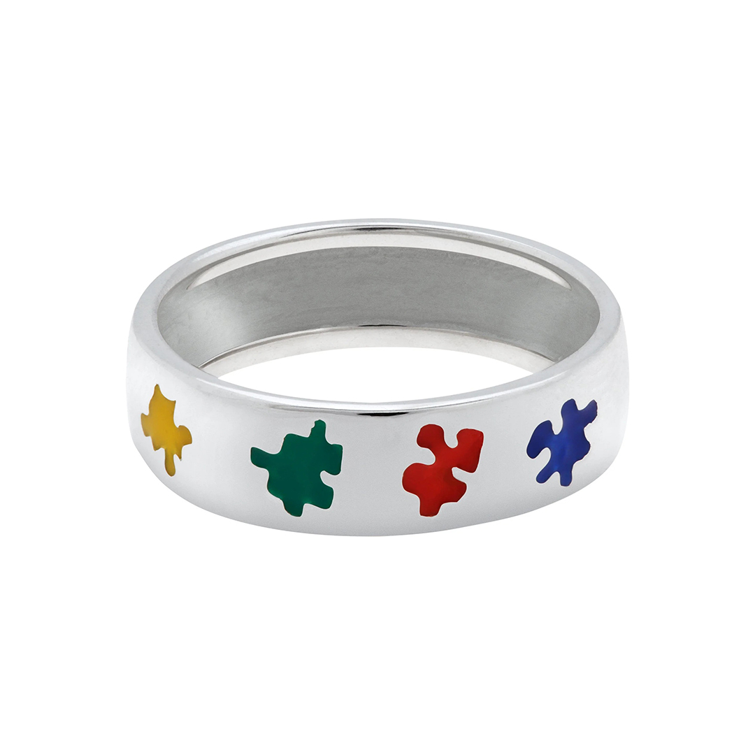 Puzzle Piece Autism Awareness Ring