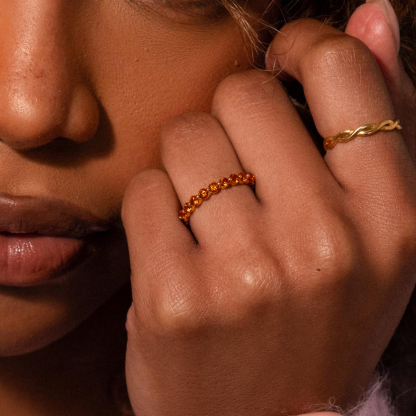 Multiple Sclerosis Awareness Resilient Grace Lace Eternity Ring