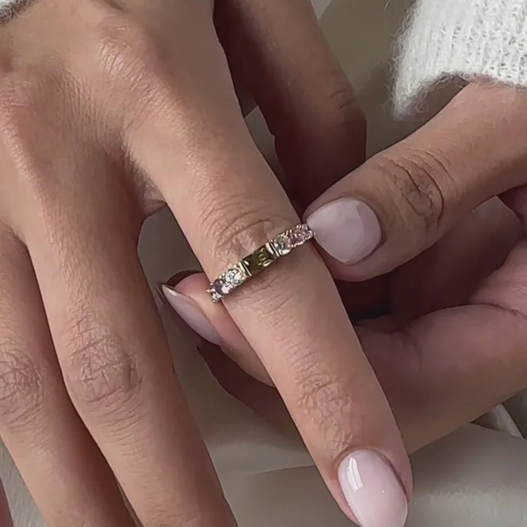 Grandma’s Tear of Joy Mother’s Day Gift Multi Shape Birthstone Ring