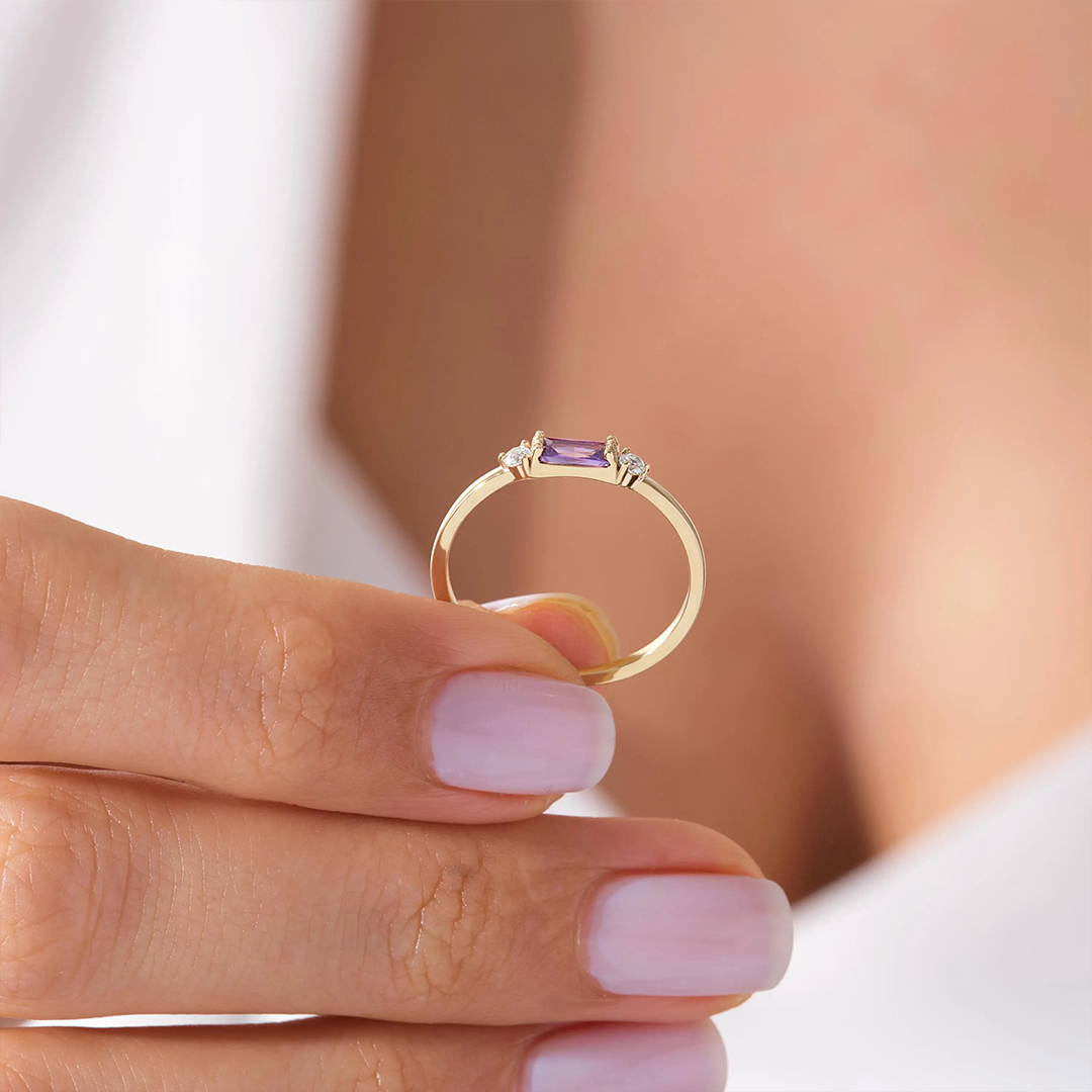 Lupus Awareness Baguette Ring