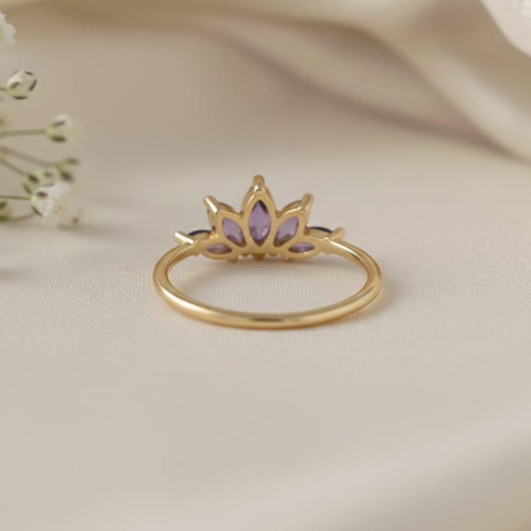 Lupus Awareness Purple Crown Ring