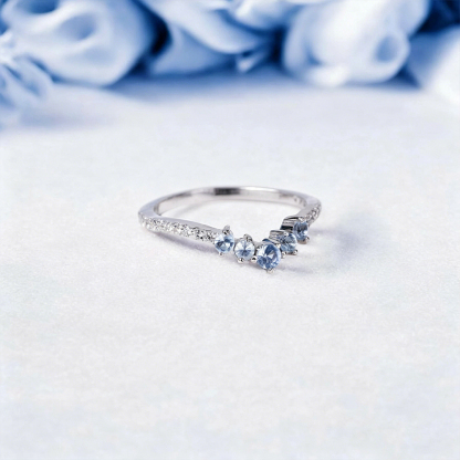 Ovarian Cancer Awareness Strength & Unity Chevron Ring