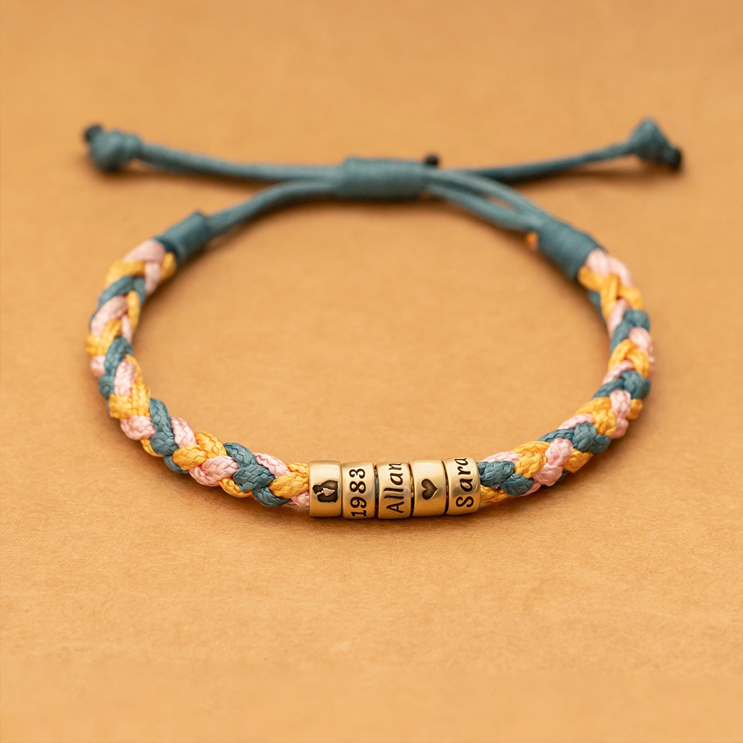 Gift To Father Personalized 1-9 Name Bracelet