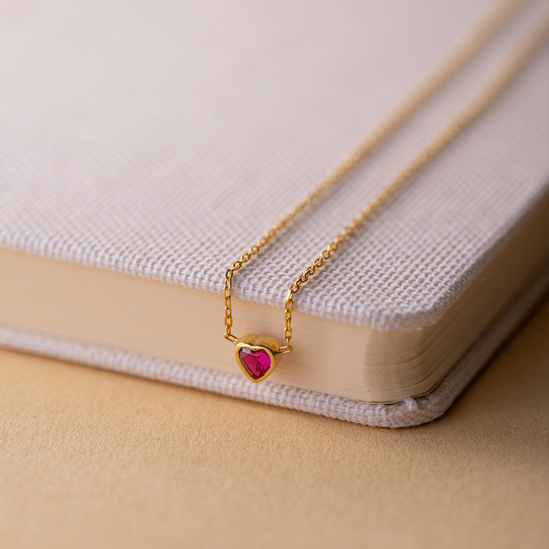 Choosing Myself Custom Heart Birthstone Necklace