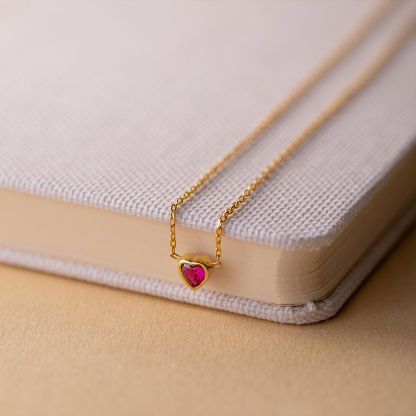 Choosing Myself Custom Heart Birthstone Necklace