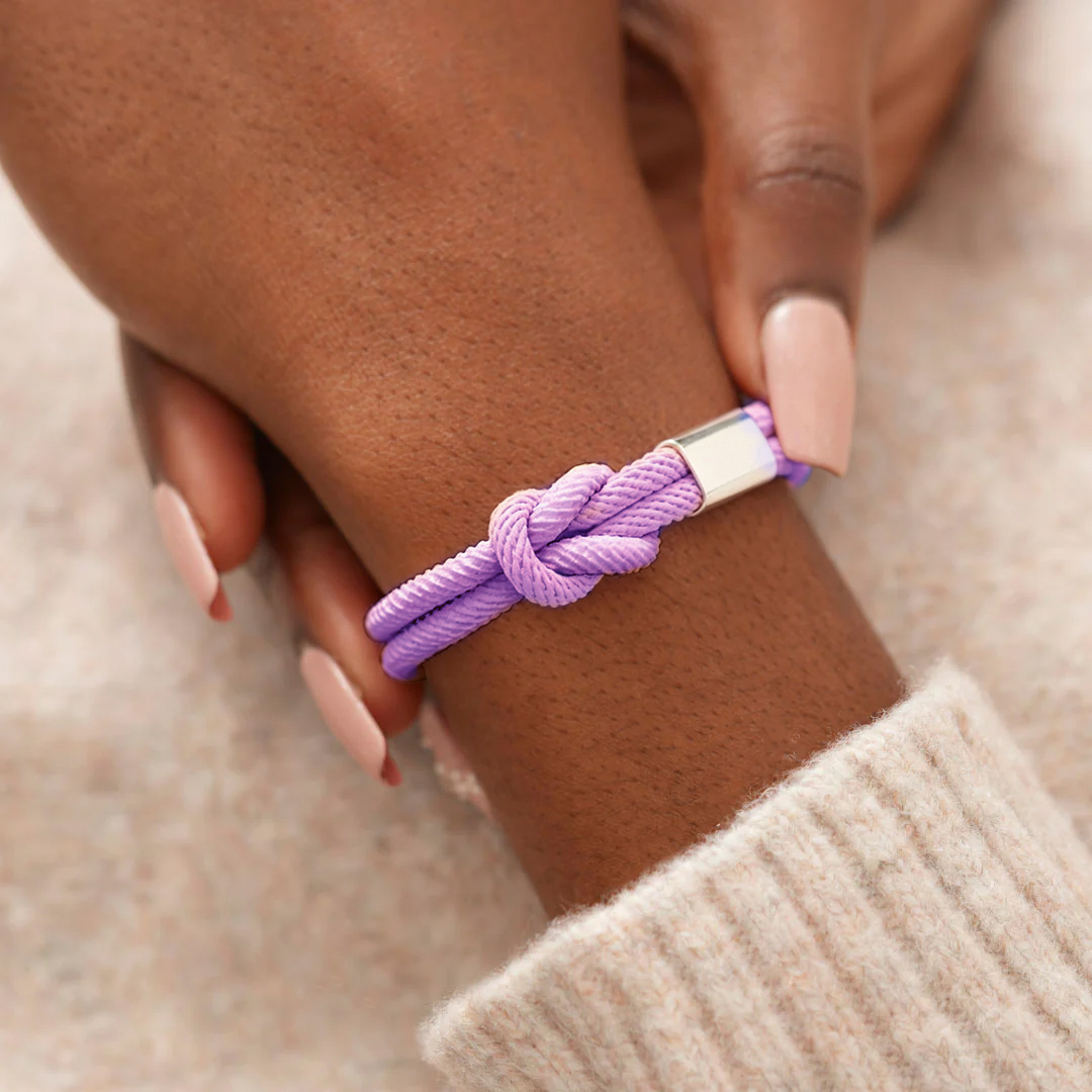 Alzheimer Dementia Awareness Purple Knot Bracelet