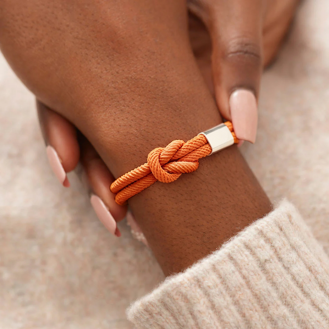 Multiple Sclerosis Awareness Orange Knot Bracelet