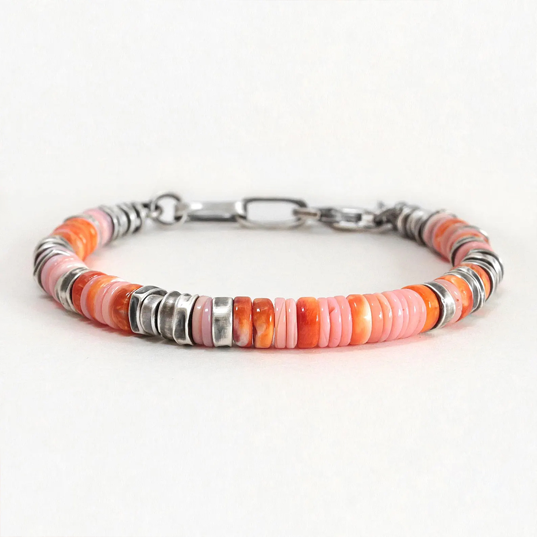 I Am Enough Pink Bead Bracelet