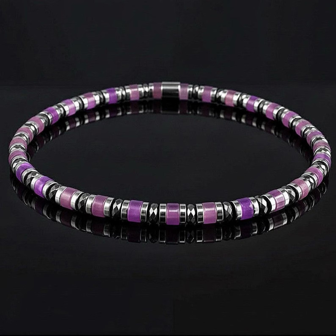 Alzheimer Dementia Awareness Amethyst Bracelet