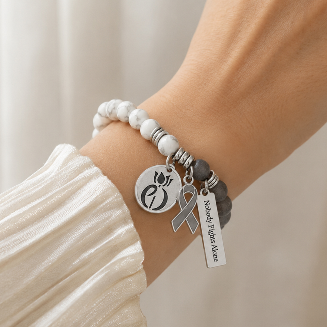 Stronger Together Parkinson’s Awareness Ribbon Bracelet