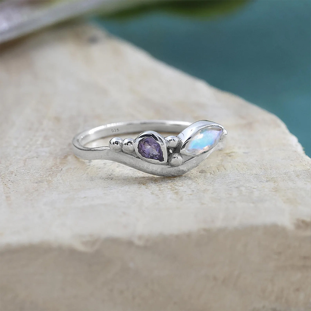 Always Worth Your Love Alzheimer’s and Dementia Awareness Purple Opal Ring