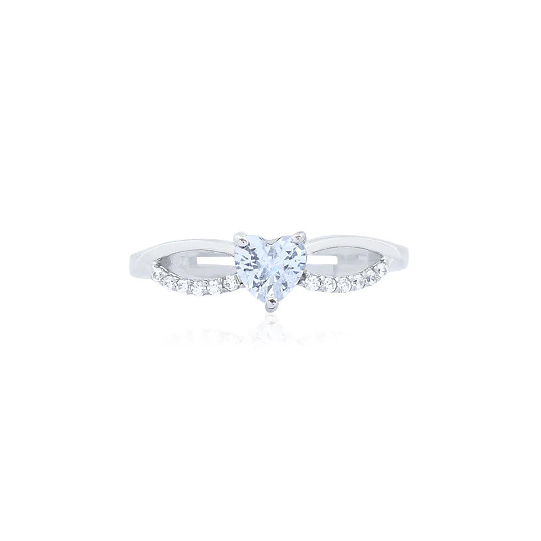 Choosing My Peace Heart Zircon Ring