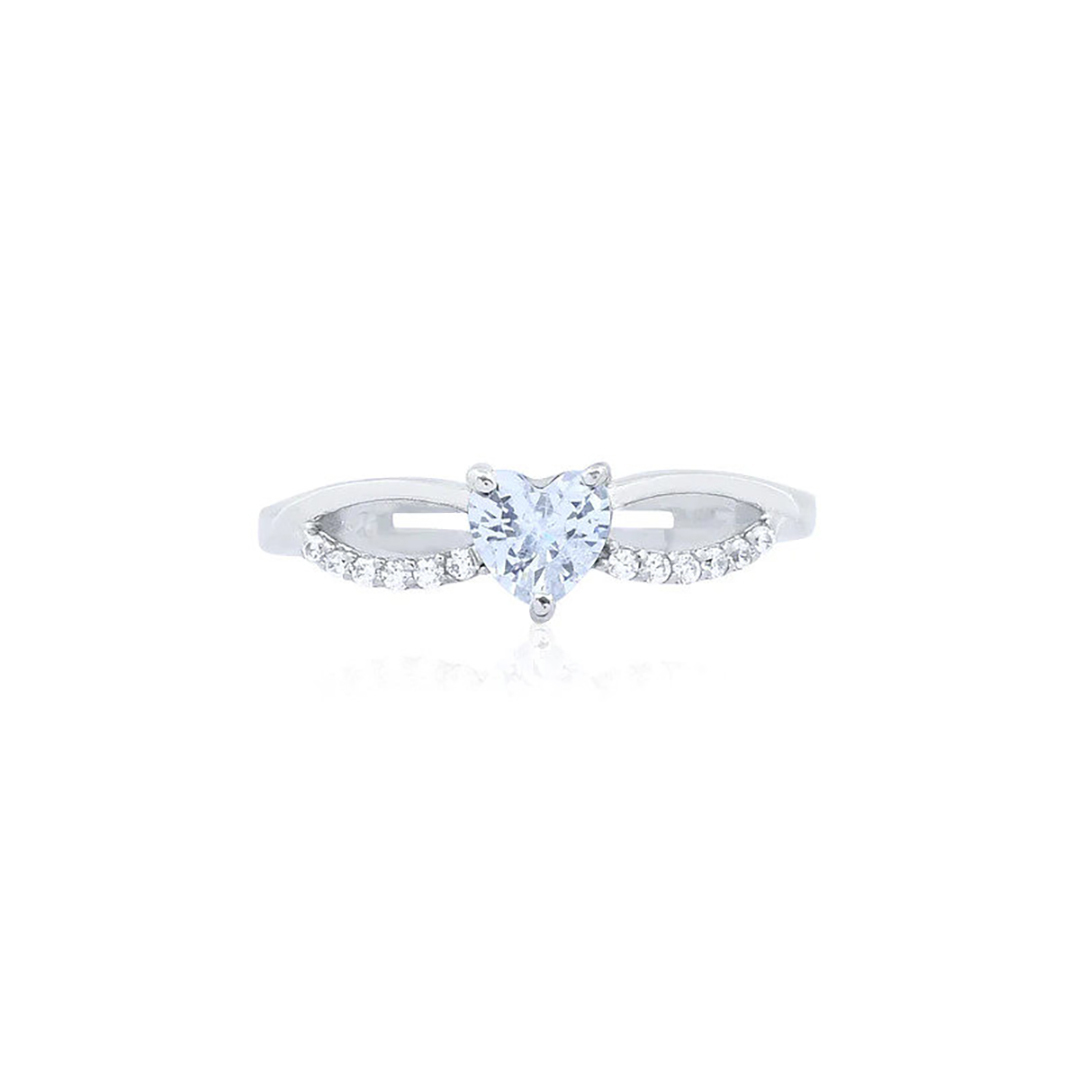 Choosing My Peace Heart Zircon Ring