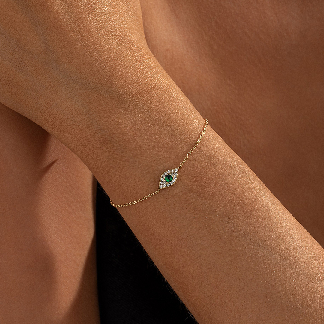 Glaucoma Awareness Evil Eye Bracelet
