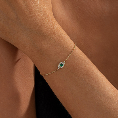 Glaucoma Awareness Evil Eye Bracelet