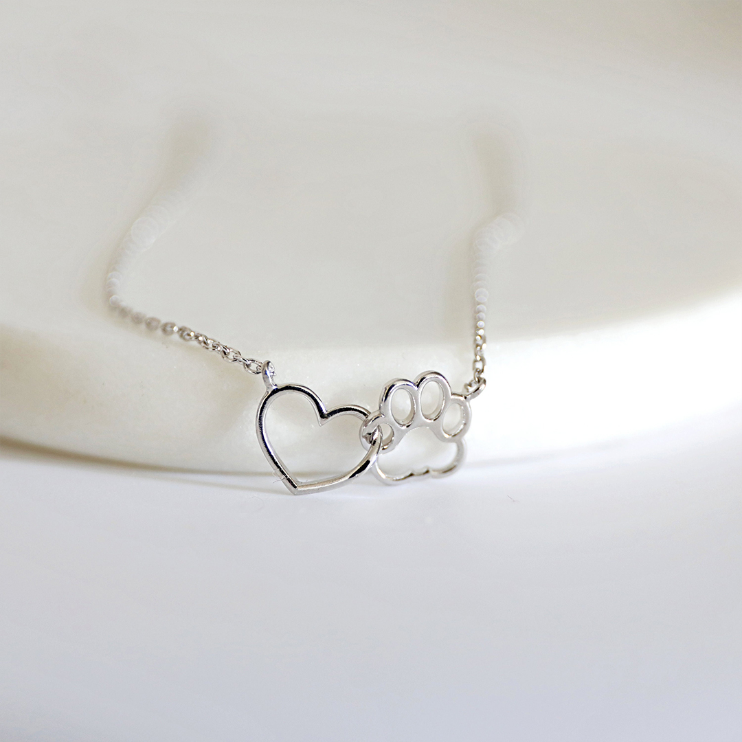 Dog In Heaven Paw Necklace