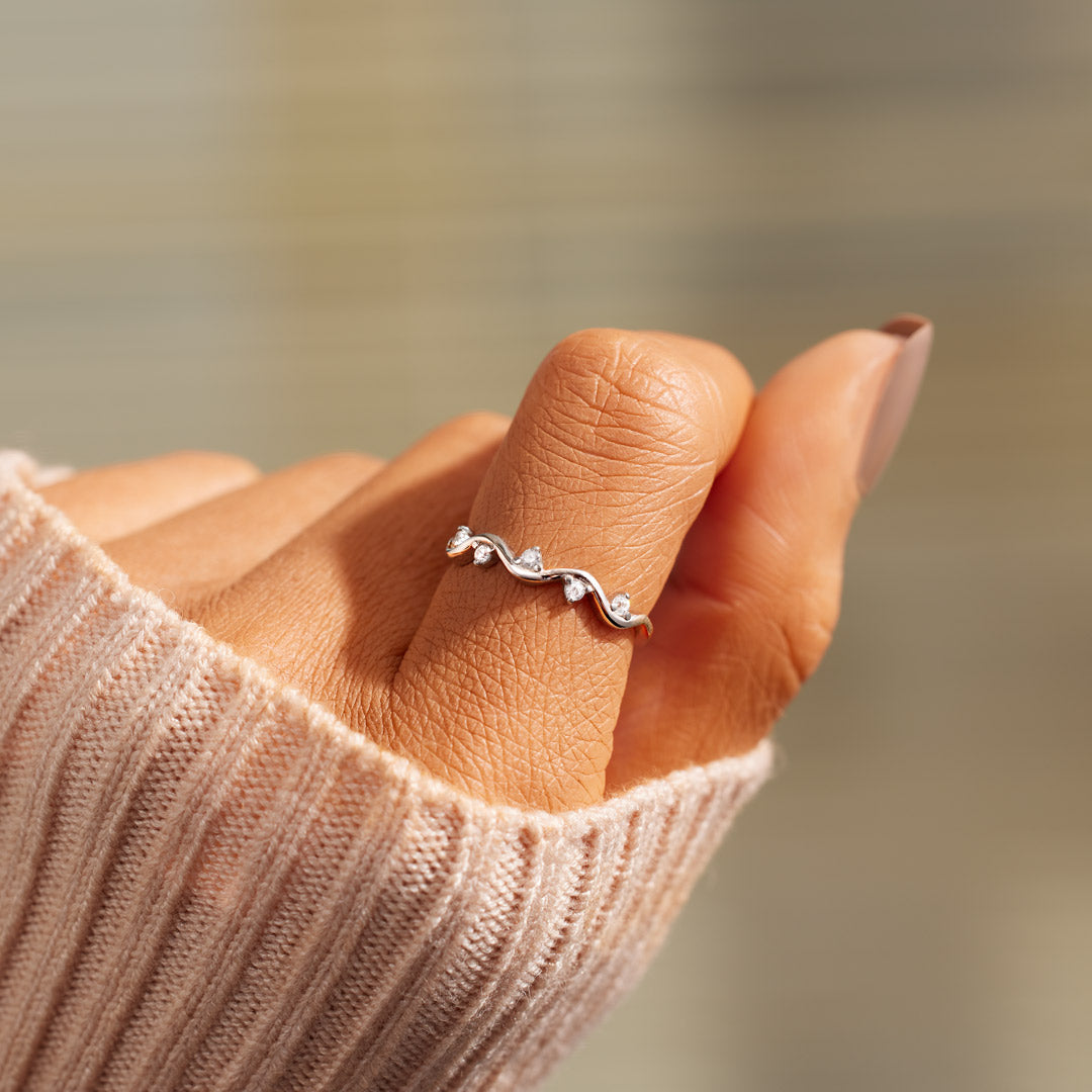 Matching Mother&Daughter Wave Star Rings