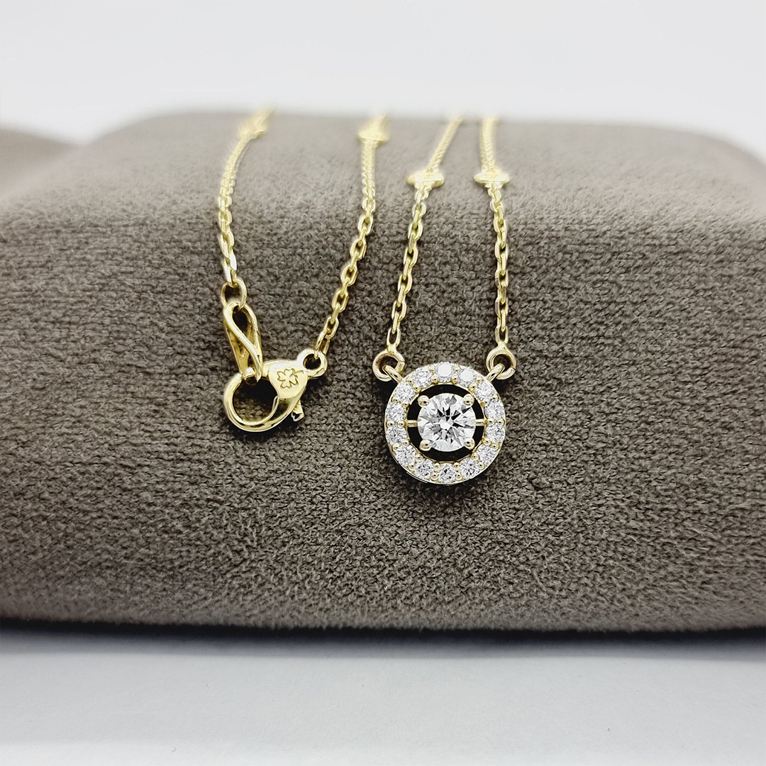 2025 Begin Again Diamond Halo Necklace