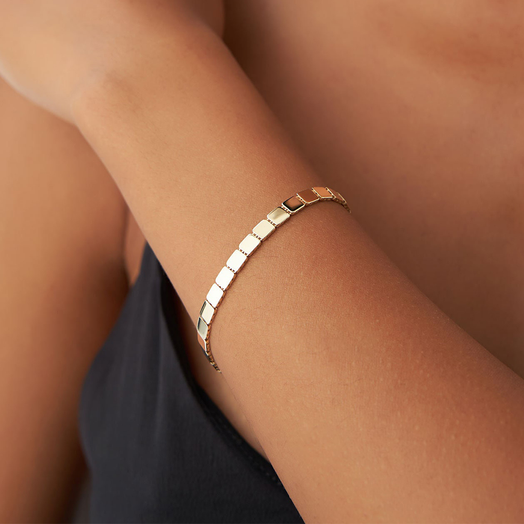 To Me From Me Square Link Bracelet